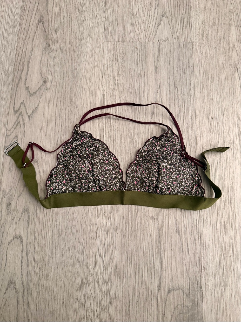Floral Lace Triangle Swim Top